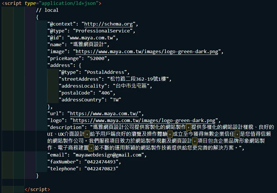 網頁設計結構化標記